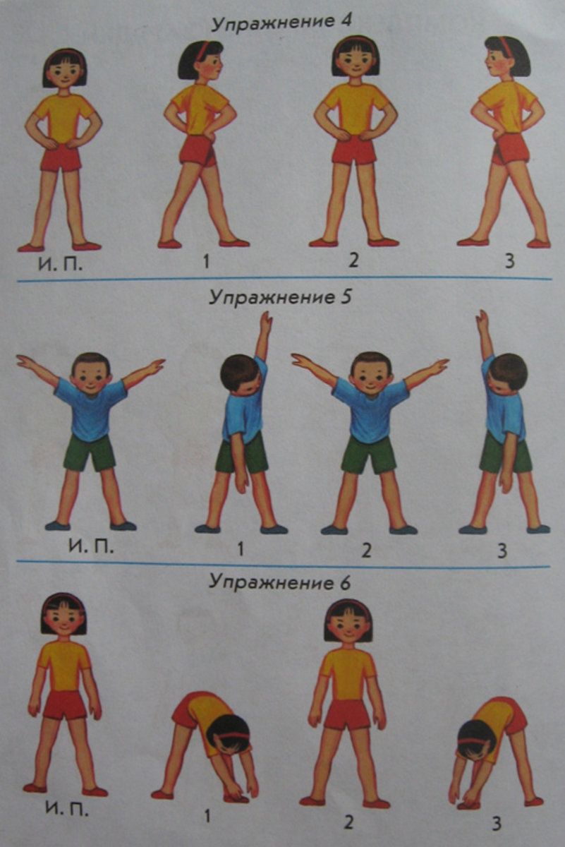 Комплекс утренней гимнастики 3 класс 8 упражнений